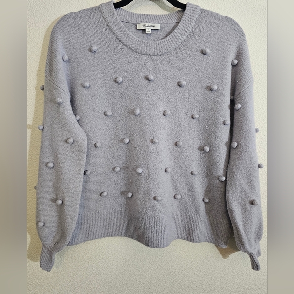 Madewell Brockton Sweater XS Purple Bobble - Picture 10 of 11